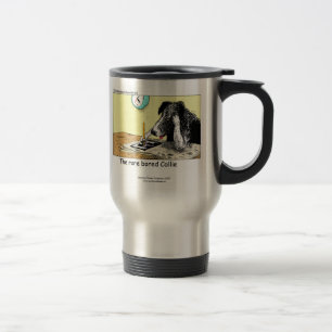 Funny Border Collie Travel Mug Reisebecher