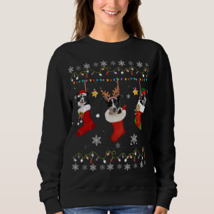 Funny Border Collie Weihnachtssocken Lichter Gesch Sweatshirt