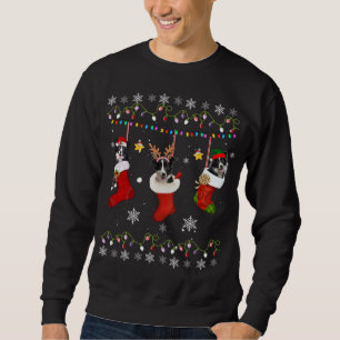 Funny Border Collie Weihnachtssocken Lichter Gesch Sweatshirt