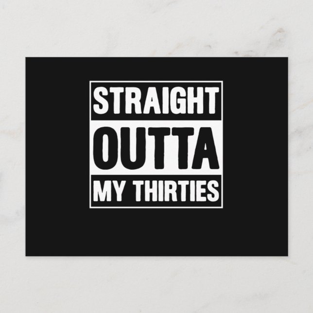 Funny Born In 1980 40 Years Old Straight Outta My  Postkarte (Vorderseite)