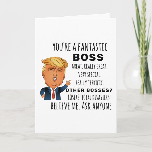 Funny Boss Birthday Bestes Geschenk Karte (Vorderseite)