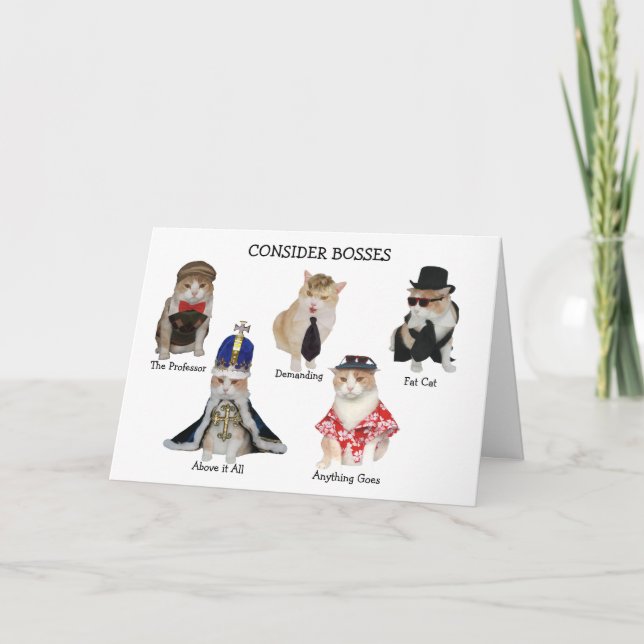 Funny Boss Birthday Karte (Vorderseite)