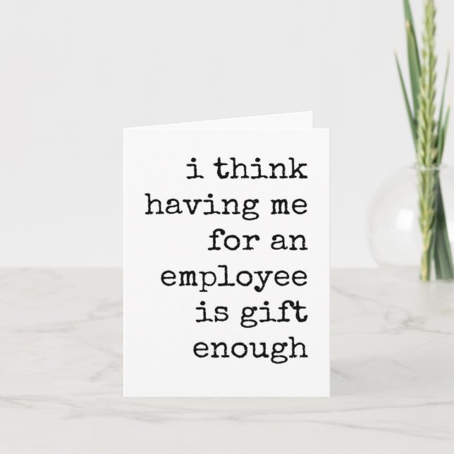 Funny Boss Card vom Mitarbeiter, Wertungskarte Karte (Vorderseite)