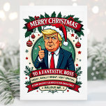 Funny Boss Christmas Card Feiertagskarte<br><div class="desc">Der lustige Chef Weihnachtskarte,  um Ihrem Chef ein frohes Weihnachtsfest und ein glückliches Neues Jahr zu wünschen.</div>