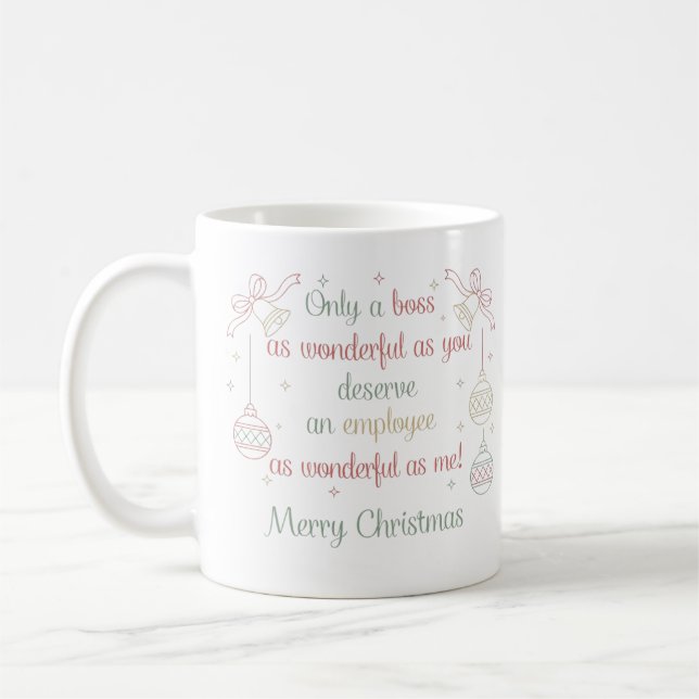Funny Boss Christmas Gift Kaffeetasse (Links)