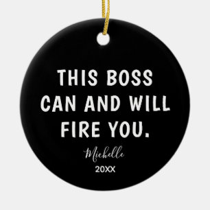 Funny Boss Personalisiertes Jahr Weihnachten Keramik Ornament
