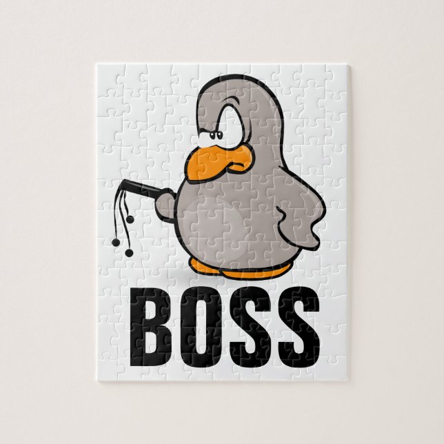 FUNNY BOSS PUZZLE, PENGUIN MIT WHITE PUZZLE (Vertikal)
