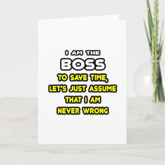 Funny Boss T - Shirt und Geschenke Karte