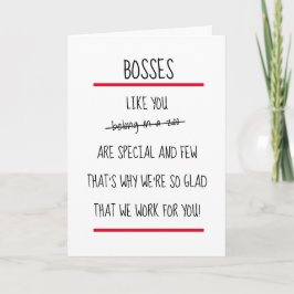 Funny Bosses Cheeky Verse Boss Day Card Karte