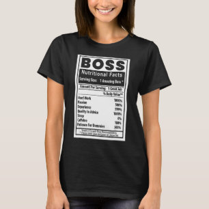 Funny Boss's Day Ernährung Fakten Mitarbeiter Appr T-Shirt