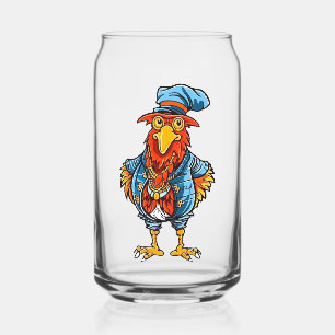 Funny Bossy Cartoon Rooster Dosenglas
