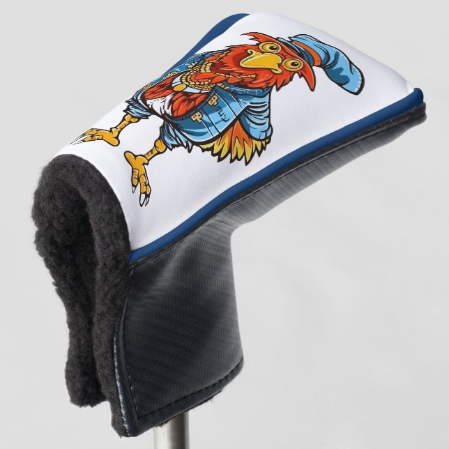 Funny Bossy Cartoon Rooster Golf Headcover (3/4 Vorderseite)