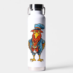 Funny Bossy Cartoon Rooster Trinkflasche