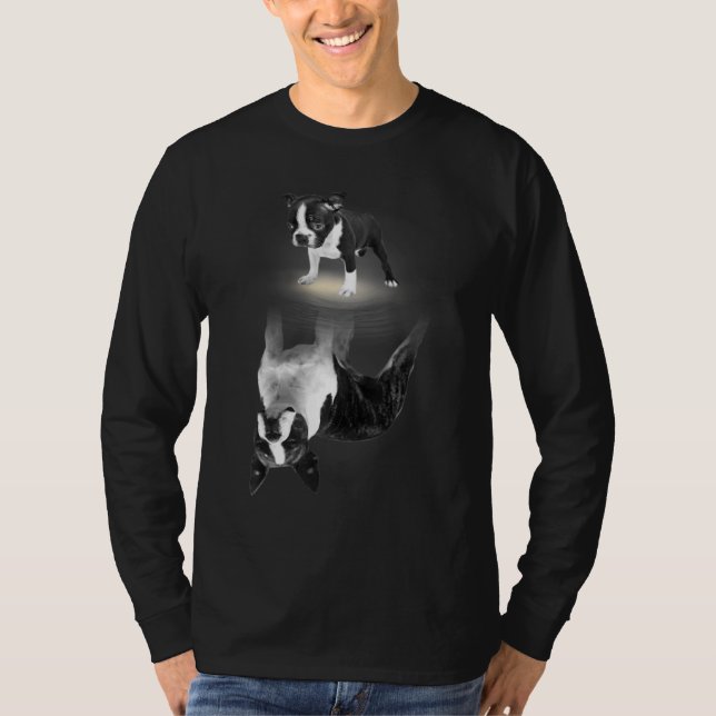 Funny Bostie Mama für Boston Terrier Hunde T-Shirt (Vorderseite)