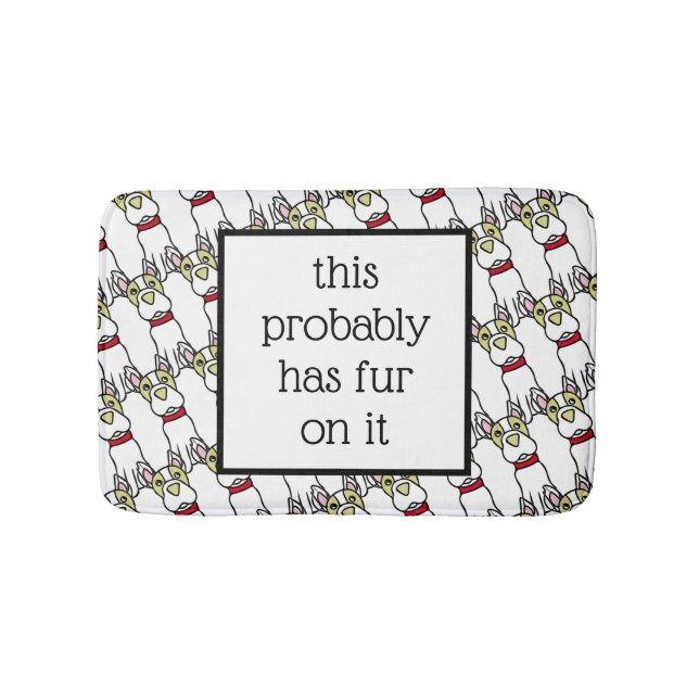 Funny Boston Terrier Badematte (Vorderseite)