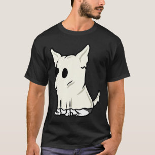 Funny Boston Terrier Beängstigend Ghost Costume Ha T-Shirt