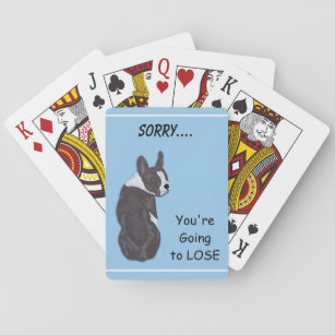 Funny Boston Terrier Dog Spielkarten