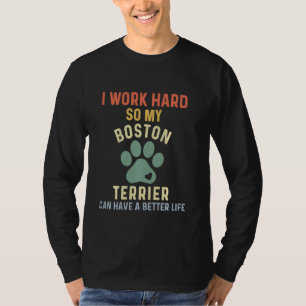 Funny Boston Terrier for Men Retro Boston Terrier T-Shirt