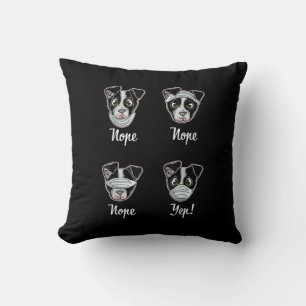 Funny Boston Terrier Gift Mouth Nose Mask Dogs T-S Kissen