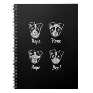 Funny Boston Terrier Gift Mouth Nose Mask Dogs T-S Notizblock