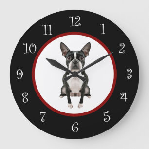Funny Boston Terrier Hund Breed Wall Decke Uhr