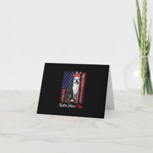 Funny Boston Terrier Mom American Flag Tee T-Shirt Dankeskarte