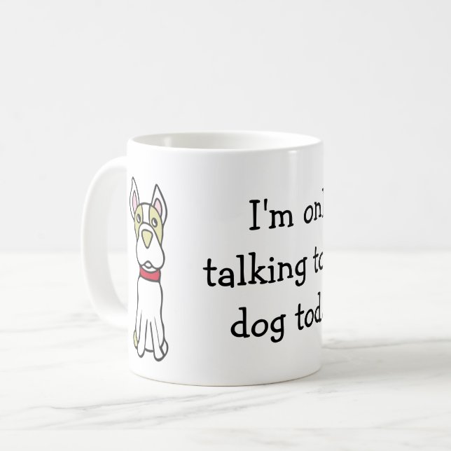 Funny Boston Terrier Tasse (Vorderseite Links)