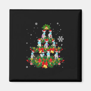 Funny Boston Terrier Weihnachtsbaum Dog Maske Xmas Magnet