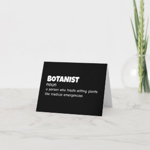 Funny Botanist Definition Dankeskarte