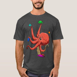 Funny Bouldering und Rock Climbing Oktopus T-Shirt