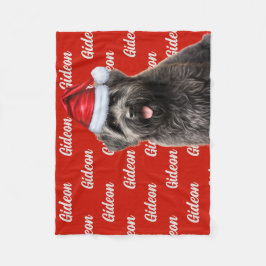 Funny Bouvier Dog Name Gemustert Weihnachten Fleecedecke