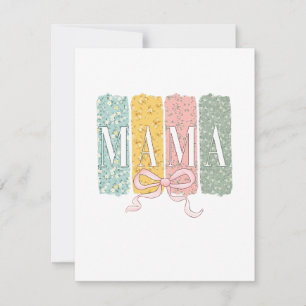 Funny Bow Coquette Mama Blume Muttertag Mitteilungskarte