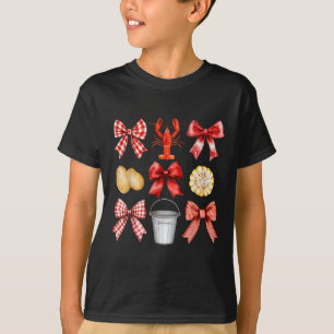 Funny Bow Niedlich Coquette Crawfish Boil Y2k Girl T-Shirt