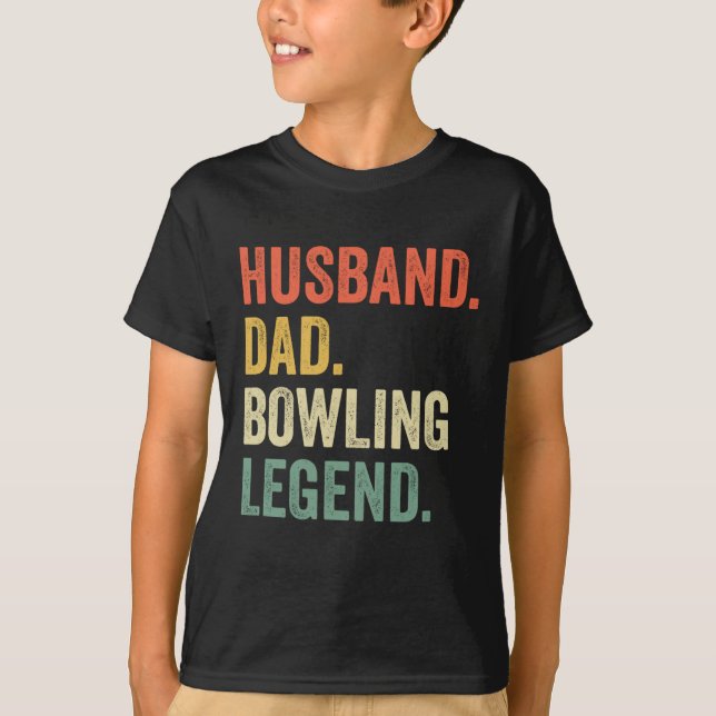 Funny Bowler Husband Vater Bowling Legend Vatersch T-Shirt (Vorderseite)
