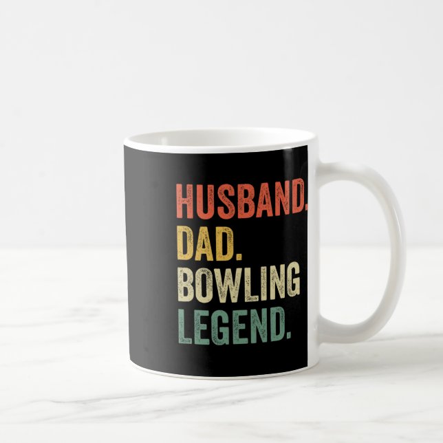 Funny Bowler Husnd Vater Bowling Legend Vatertag Kaffeetasse (Rechts)