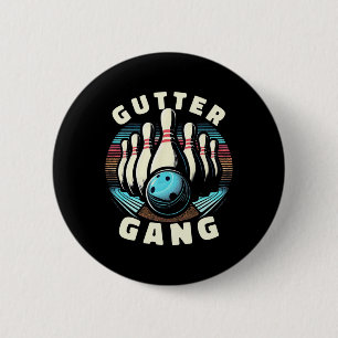 Funny Bowlers Geschenk für Männer Frauen Vintag Gu Button