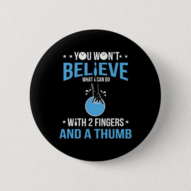 Funny Bowling Art For Men Bowler Funny Bowli Button (Vorderseite)
