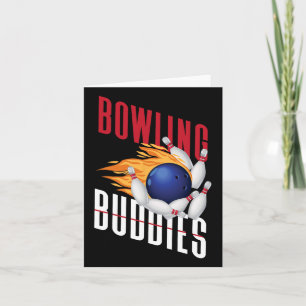 Funny Bowling Besties Friends Bowling Buddies Karte