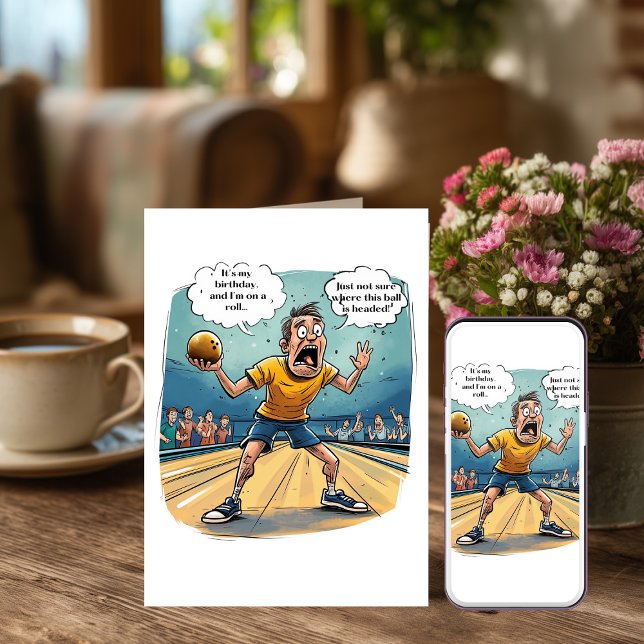 Funny Bowling Birthday Card Karte (Von Creator hochgeladen)
