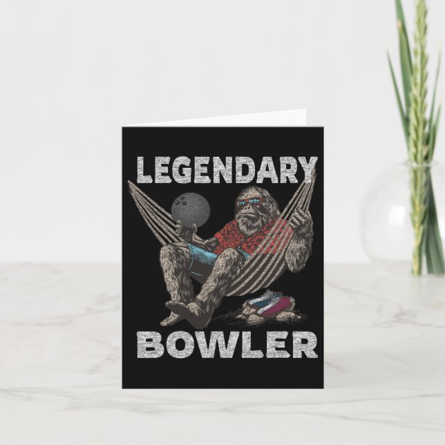 Funny Bowling Bowler Legendary Sprichwort Karte (Vorderseite)