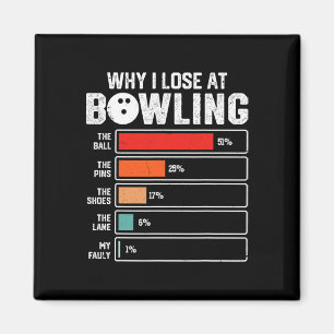 Funny Bowling Bowler Männer Frauen Kinder Warum ic Magnet