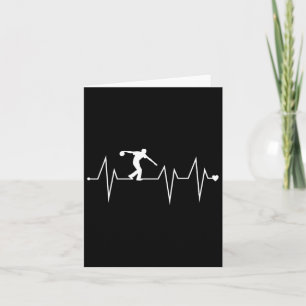 Funny Bowling Bowler Player Heartbeat Herzschlag Karte
