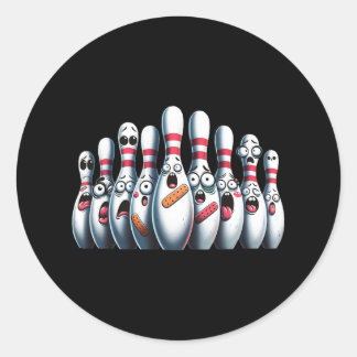 Funny Bowling Buttone Niedlich Scanied Bowling Spo Runder Aufkleber