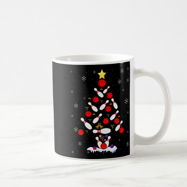 Funny Bowling Christmas Tree Lights Xmas For Men W Kaffeetasse (Rechts)