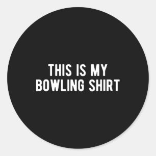 Funny Bowling Das ist mein Bowling Shirt Runder Aufkleber