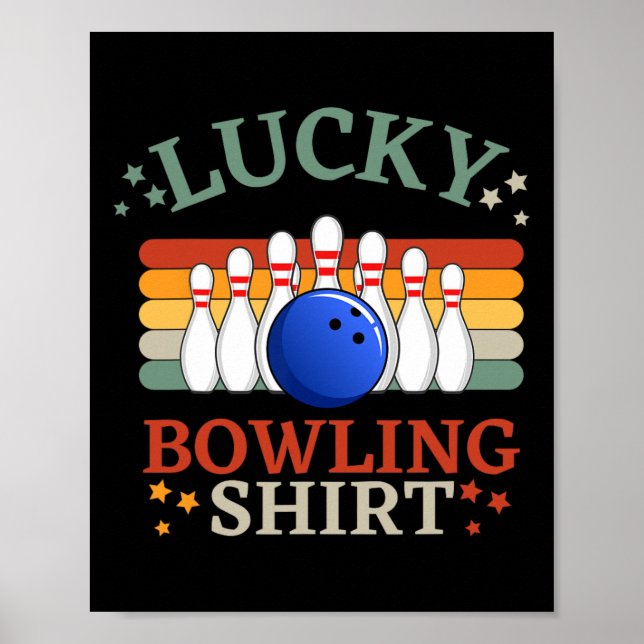 Funny Bowling Das ist mein Bowling Strike Team Poster (Vorne)