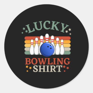 Funny Bowling Das ist mein Bowling Strike Team Runder Aufkleber