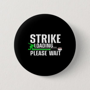 Funny Bowling Design Damen Kinder Bowling Lo Button