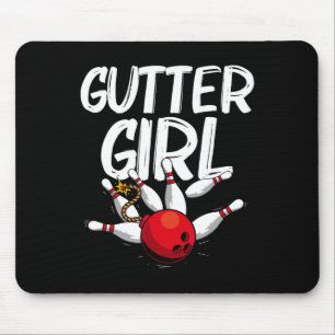 Funny Bowling Design for Girls Women Bowler Bowlin Mousepad