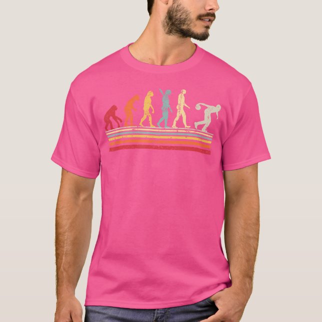 Funny Bowling Evolution der weiblichen  T-Shirt (Vorderseite)